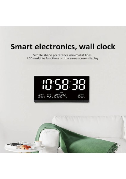 21 Inç Büyük Dijital Duvar Saati USB ile Çalışan Zaman Takvimi 12/24 Saat Zaman/gün/ay/yıl/sıcaklık Göstergesi Elektronik LED Çalar Saat fırsatları