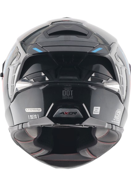 Brutale Kryptıc Full Face Parlak Siyah Mavi modelleri