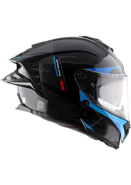 Brutale Kryptıc Full Face Parlak Siyah Mavi