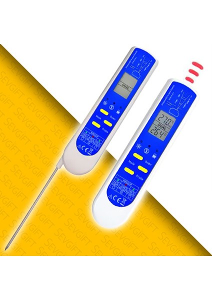 Amt 206 Infrared ve Daldırma Problu Gıda Termometresi (Haccp)