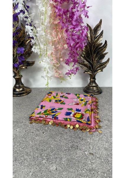 Pullu Tokat Yazması Çengelköy Deseni Eşarp - 100 x 100 cm Çeyizlik Yazma fiyatları