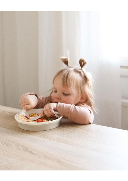 Beyaz Kapaklı Bebek Çocuk Tabağı (6+ Ay) fırsatları