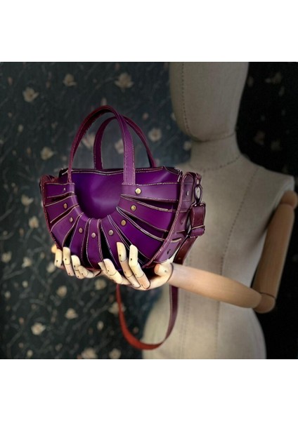 Carıdea El Yapımı Hakiki Deri Bayan Çanta, Clutch, El Omuz Çantası V79 modelleri