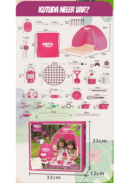 Çadırlı Oyuncak Kamp Eşyaları Seti Kamp Seti Oyun Seti Oyun Çadırı