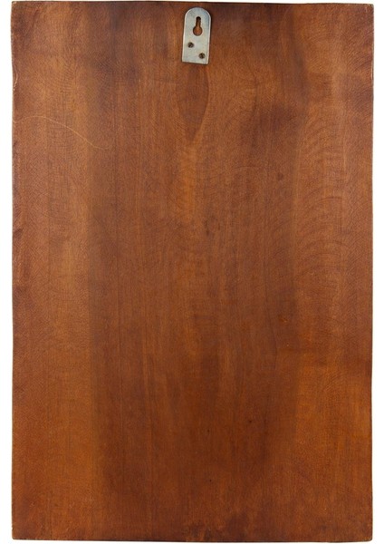 Tek Parça El Yapımı Oyma Tablo Doğal Ahşap Sanatı 33 cm x 48 cm fırsatları