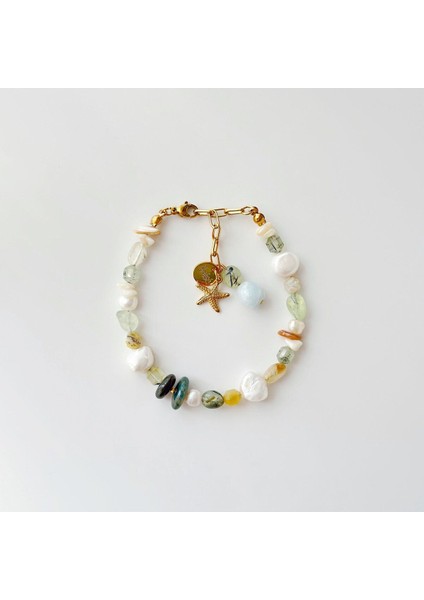 Yeşil Deniz Kabuklu Bileklik Şık Takı