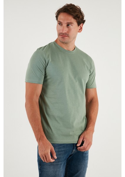 Pamuklu Regular Fit Bisiklet Yaka T Shirt Erkek T Shirt 59020204 fırsatları