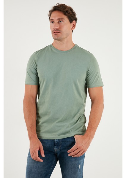 Pamuklu Regular Fit Bisiklet Yaka T Shirt Erkek T Shirt 59020204