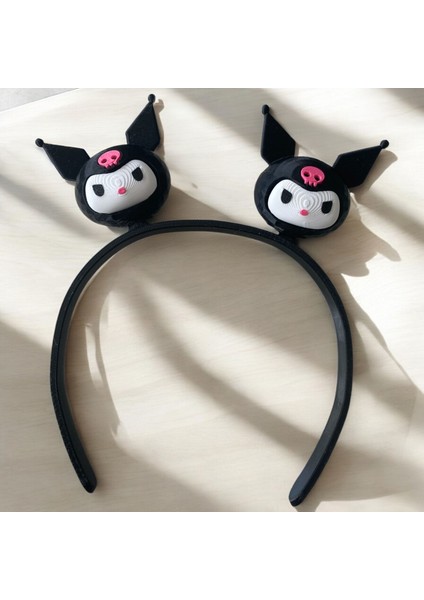 Kuromi Figürlü Sevimli Siyah Taç | Anime Temalı Eğlenceli Saç Aksesuarı