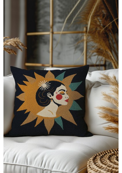 2’li Nakış Desenli, Çift Taraflı Baskı, Dekoratif Kırlent Kılıfı Seti – Bohem Stil, Fermuarlı fiyatları