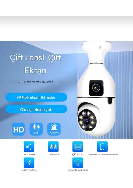 4mp Ip 1080P Çift Kameralı Ev Güvenlik Kamerası Cmr-40 Türkçe Uygulamalı modelleri