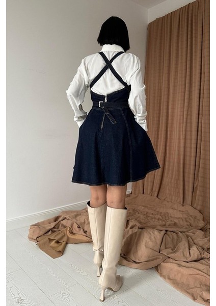 Mavi Kuplu Kot Elbise modelleri