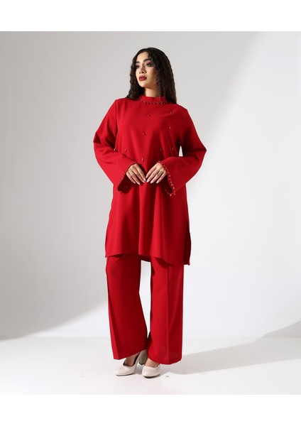 Taşlı Davet Krep Tunik Takım modelleri