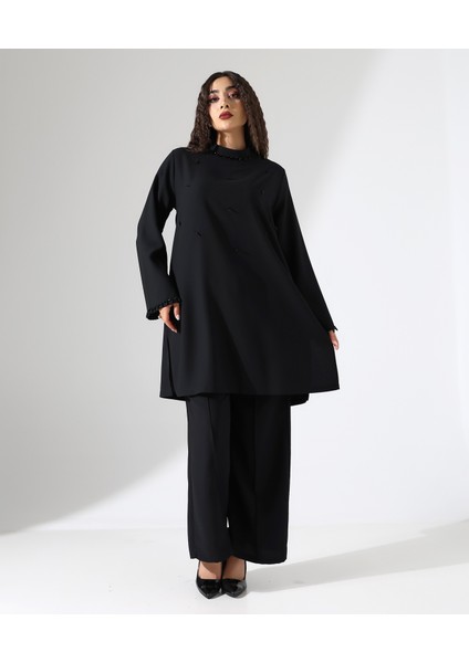 Taşlı Davet Krep Tunik Takım fiyatları