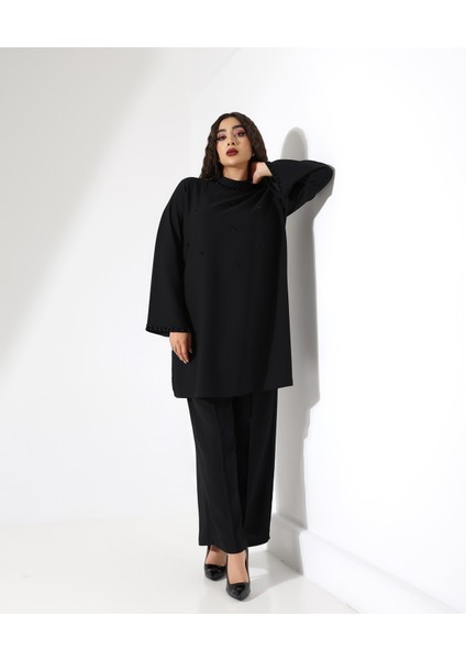 Taşlı Davet Krep Tunik Takım indirimleri
