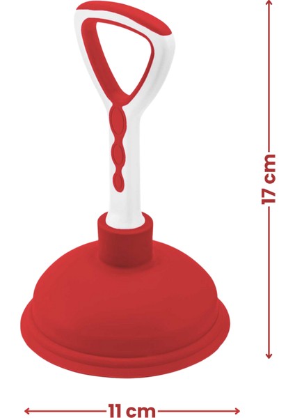 Vantuz Lavabo Pompası, Lavabo Küvet Gideri Tıkanık Açıcı El Pompası 11CM