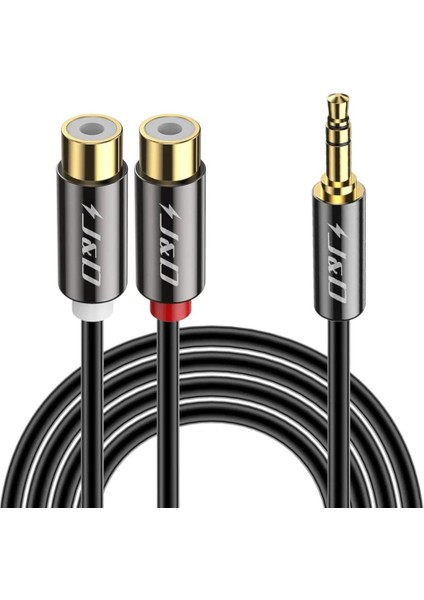 Uk - 3,5 Mm-G-2rca-M-All 6m. Audio Cable, Ses ve Görüntü Kablosu, J&d Kablo