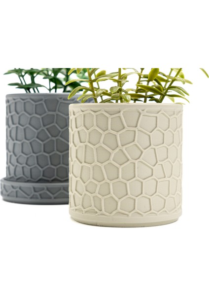 Bal Peteği Desenli Modern Saksı modelleri