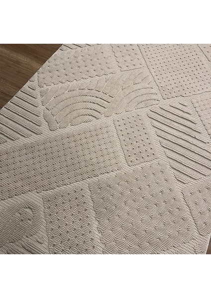 Mind 1119 Bej Modern Iskandinav Kaymaz Taban Halı modelleri