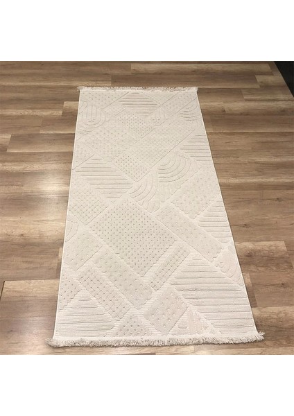 Mind 1119 Bej Modern Iskandinav Kaymaz Taban Halı fırsatları