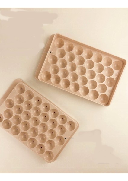 2 Li Buz Kalıbı 33 Bölmeli Kristal Küre Buzluk - Mini Yuvarlak Buz Kalıbı