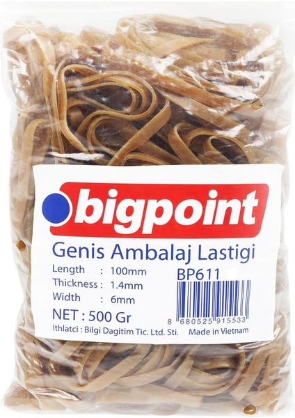 Geniş Ambalaj Lastiği 500 Gram %100 Kauçuk