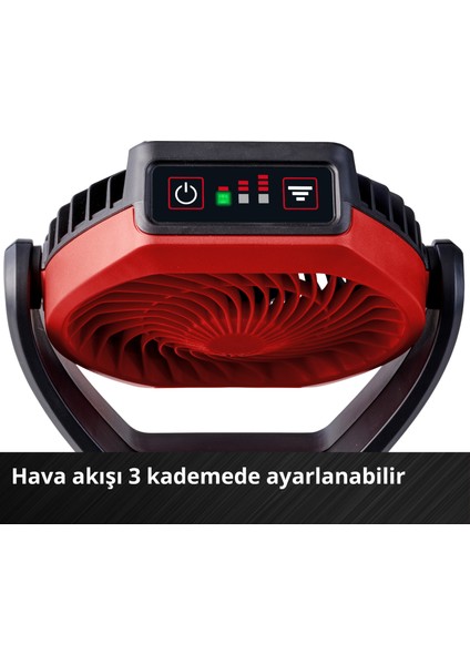 Akülü Vantilatör GC-CF 18/110 Li-Solo Power X-Change (18 V, kömürsüz, 3 hız ayarı, sonsuz ayarlanabilir, birçok montaj seçeneği, akü dahil değildir) - 3408061