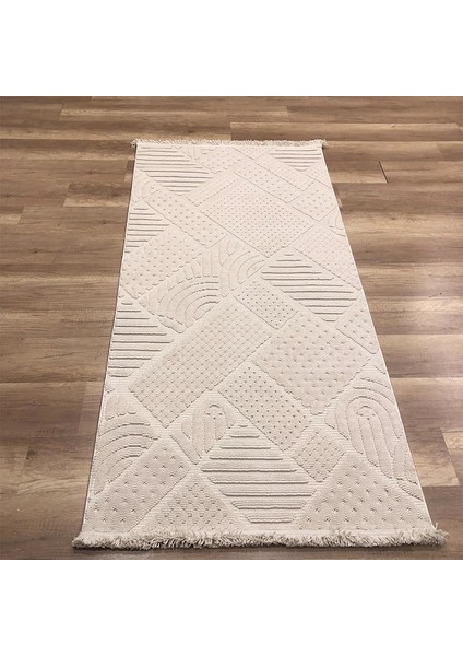 Mind 1119 Bej Modern Iskandinav Kaymaz Taban Halı