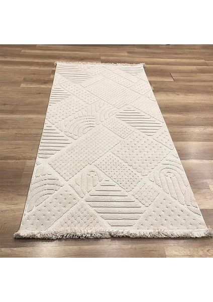 Mind 1119 Bej Modern Iskandinav Kaymaz Taban Halı indirimleri