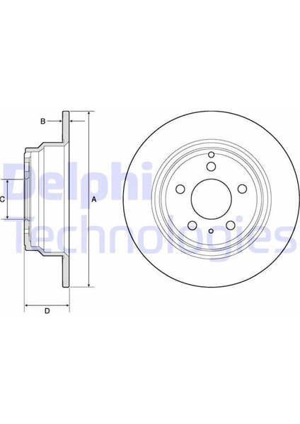 Arka Fren Aynası Volvo 850 91-97 -S70-C70-V70-960-2.0-2.5-2.5 20V-2.5TDI 97 295X5DLXHAVALI