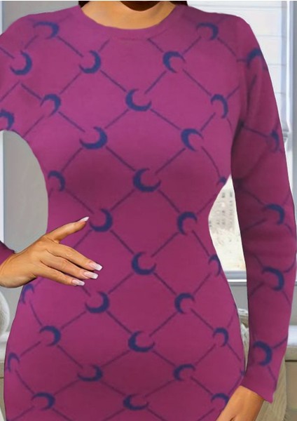 Kadın Bisiklet Yaka Uzun Kol Triko Mini Boy Elbise fiyatları