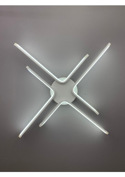 Yüksek Aydınlatmalı Kuzey Yıldızı Model Beyaz Tavan Plafonyer LED Avize, 3 Renk Aydınlatma modelleri