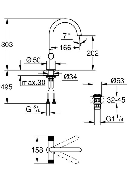 Atrio Private Collection Lavabo Bataryası L-Boyut Brushed Warm Sunset – 21138DL0 indirimleri