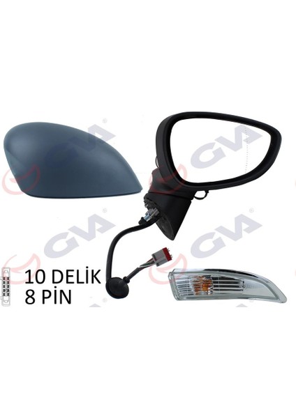 Dış Dikiz Aynası Sağ Fıesta 12 Elektrikli Isıtmalı Katlanır Sinyalli Astarlı Asferik 10 Fiş VM-6326NEBAR 1748313