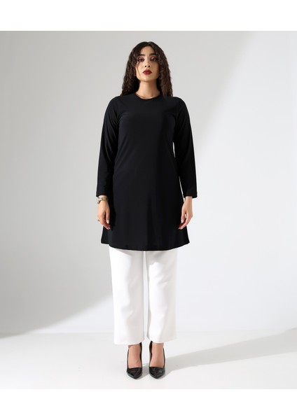 Uzun Içlik Viskon Tunik