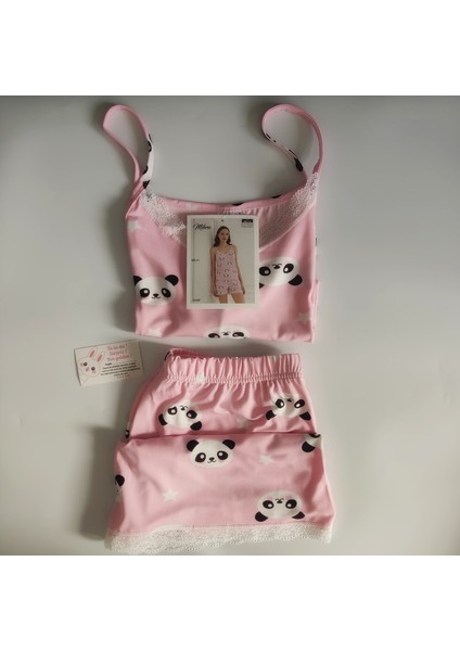 Panda Desen Milan Kumaş Kadın Pijama Takımı fiyatları