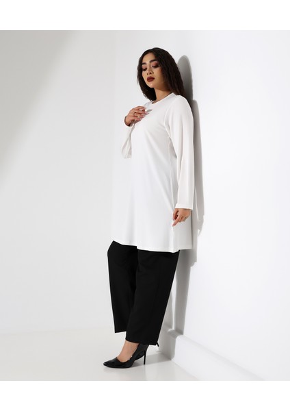 Uzun Içlik Viskon Tunik