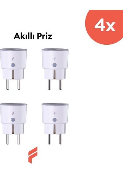 Wi-Fi Akıllı Priz (16A) 4'lü Set