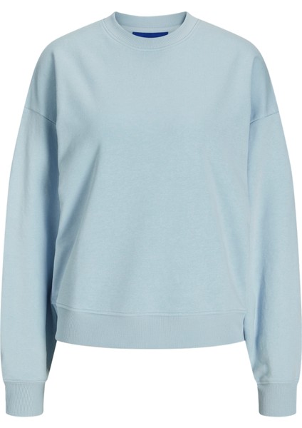 Kadin Düz Renk Relaxed Fit Sweatshirt - Alfa