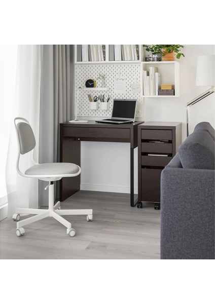 Mıcke Çalışma Masası 73 × 50 cm Venge Tek Çekmeceli Kablo Düzenleyicili fırsatları