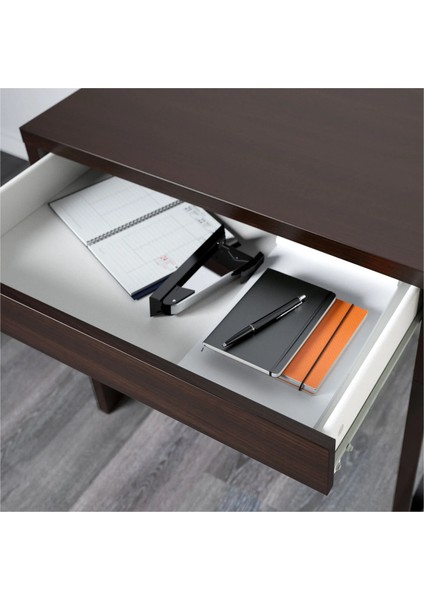 Mıcke Çalışma Masası 73 × 50 cm Venge Tek Çekmeceli Kablo Düzenleyicili