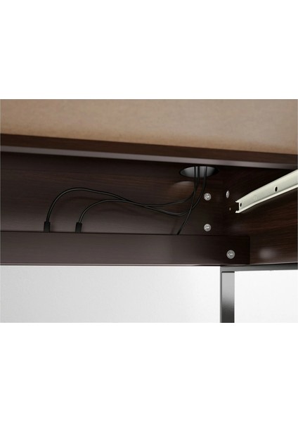 Mıcke Çalışma Masası 73 × 50 cm Venge Tek Çekmeceli Kablo Düzenleyicili