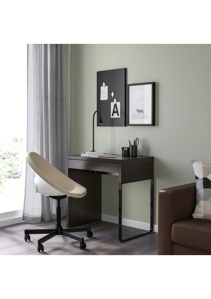 Mıcke Çalışma Masası 73 × 50 cm Venge Tek Çekmeceli Kablo Düzenleyicili