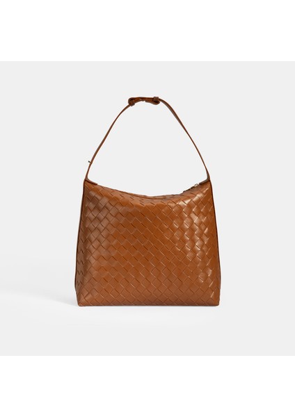 Kadın Taba Örgü Baskılı Omuz Çantası modelleri