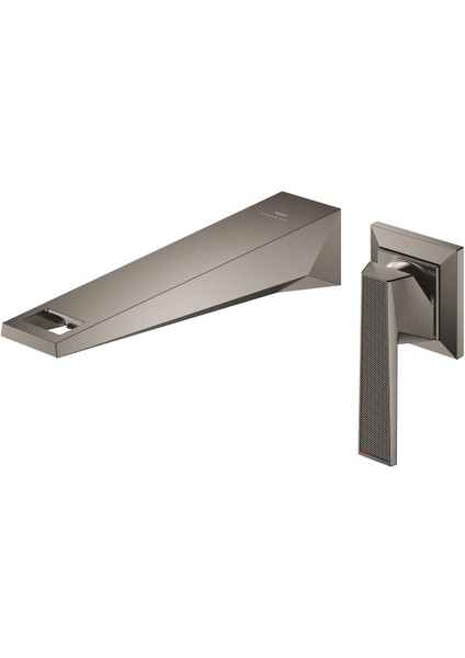 Allure Brilliant Private Collection 2 Delikli Duvardan Lavabo Bataryası M–boyut Brushed Hard Graphite – 29517AL0 modelleri