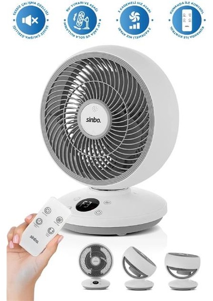 SF-7702 MASAÜSTÜ KUMANDALI FAN