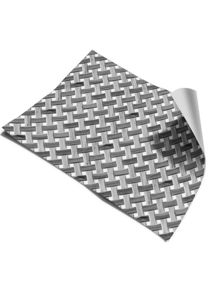 Ahşap Örgü Rattan Desenli Kendinden Yapışkanlı Laminasyonlu Dolap, Şifonyer, Komodin Kaplama Folyosu