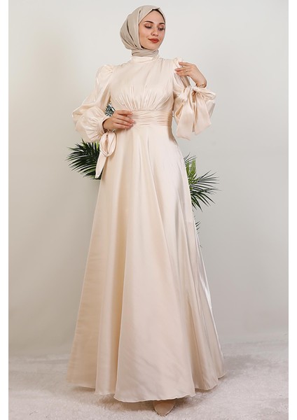 Manolya Organze Abiye Krem fırsatları