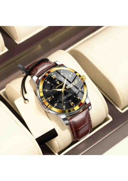 Deri Kordonlu Lüks Erkek Kol Saati fiyatları