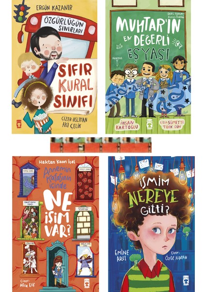 2.3. Sınıf- Sıfır Kural Sınıfı-Özgürlüğün Sınırları, Muhtarın En Değerli Eşyası, Annemin Kafasının Içinde Ne Işim Var?, Ismim Nereye Gitti?(4kitap